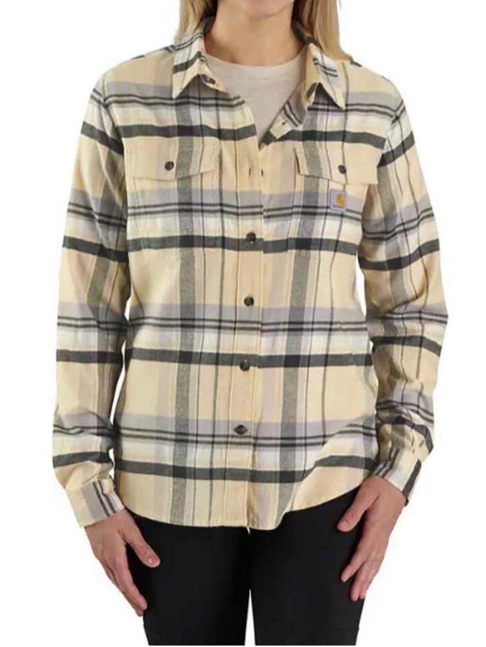 Carhartt - Women’s Yellow Plaid Button-Up - XS